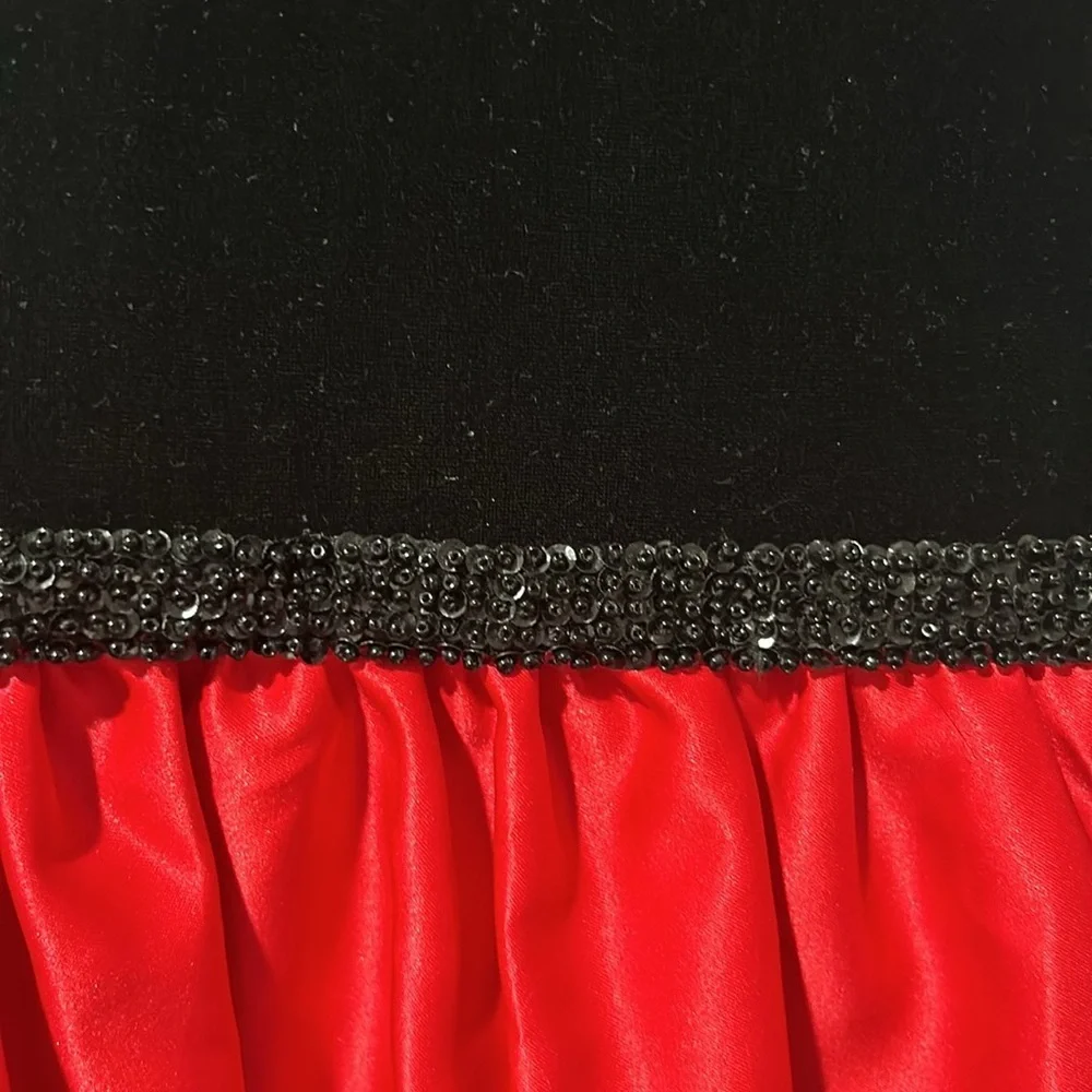 Rare Editions Velvet Flocked Satin Dress